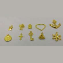 Breloques métal motif divers lot de 10 pièces
